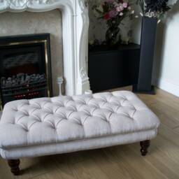 Oxford, Chesterfield Deep Buttoned Footstool, Coffee Table 100 cm X 54 cm. UK Delivery Only - thumbnail 3