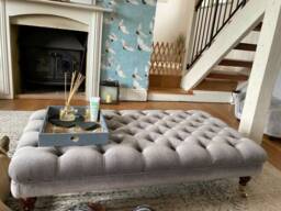 Oxford, Chesterfield Deep Buttoned Footstool, Coffee Table 100 cm X 54 cm. UK Delivery Only