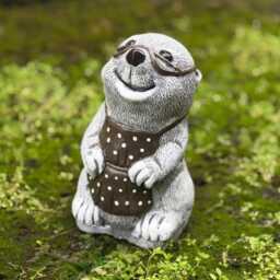 Unique Mother Mole Statue Concrete With Glasses Sculpture Outdoor Animal Decoration Handmade Ornament Mole Lover Gift Yard Art - thumbnail 3