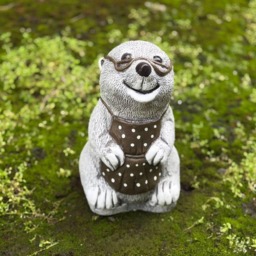 Unique Mother Mole Statue Concrete With Glasses Sculpture Outdoor Animal Decoration Handmade Ornament Mole Lover Gift Yard Art - thumbnail 1