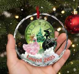 Personalized Wicked Ornament, Elphaba & Glinda Christmas The Musical Gift, Emerald City Fantasy Gifts - thumbnail 1