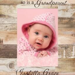 Personalized Baby Design Photo Frame - Engraved Wood Picture Christening Gift New Parents Grandparents - thumbnail 2