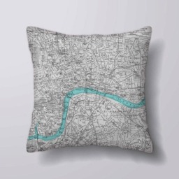 Vintage London Map - Cushion Cover Case Or Stuffed With Insert