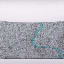 Vintage London Map - Cushion Cover Case Or Stuffed With Insert - thumbnail 2