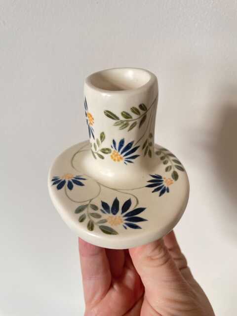 Handmade Ceramic Botanical Candle Holder - image 1