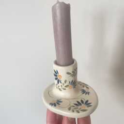 Handmade Ceramic Botanical Candle Holder - thumbnail 2