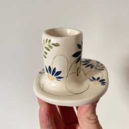 Handmade Ceramic Botanical Candle Holder - thumbnail 4