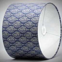 Dark Blue White Tree Lampshade Table Floor Lamp/Ceiling Pendant Small Medium Large 15cm 20cm 25cm 30cm 35cm 40cm Fabric Drum Light Shade - thumbnail 3