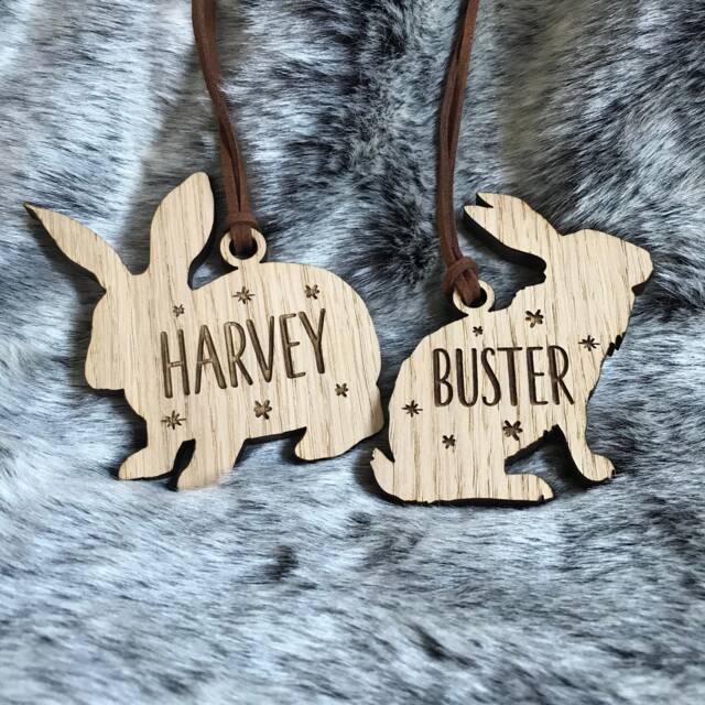 Christmas Personalised Rabbit Pet Bauble - Tree Decoration - image 1