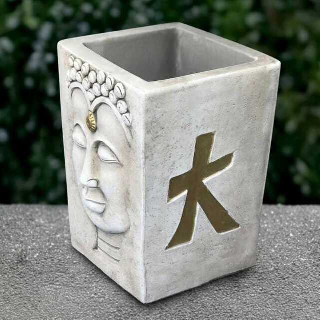 Japanese Planter Statue Concrete Flower Pot Sculpture Outdoor Plant Ornament Handmade Zen Garden Figurine Planter Lover Gift - image 1