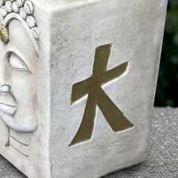 Japanese Planter Statue Concrete Flower Pot Sculpture Outdoor Plant Ornament Handmade Zen Garden Figurine Planter Lover Gift - thumbnail 4