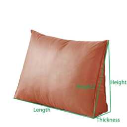 600+ Colours, Triangle Wedge Sofa Cushion Cover, Backrest Corduroy Cushion Cover, Bed Back Cover - thumbnail 2