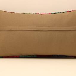 Handwoven Turkish Kilim Pillow Cover, Ethnic Home Decor - 12x24 - thumbnail 4