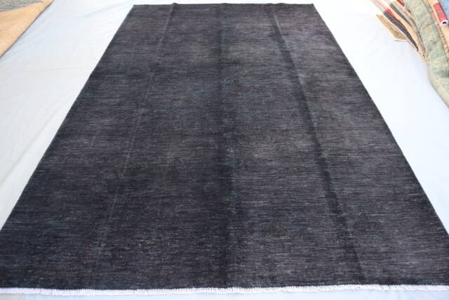 6'5x9'8 Ft Black Gabbeh Area Rug - Modern Afghan Hand Knotted Veg Dyes Soft Wool Rug For Living Room - Oriental Boho Contemporary Carpet - image 1