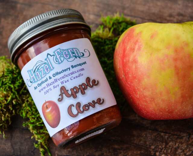 Apple Clove Soy Candle - Holiday Candles Christmas Gifts Vegan Mason Jar - image 1