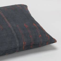Hmong Hill Tribe Pillow Cover Black Embroidered Vintage Textile, 20x20 - thumbnail 4