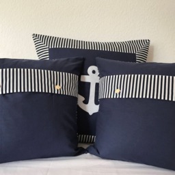 1X Country House Style Maritime Cushion Coverpillow Coveranchor 40 X cm - thumbnail 2