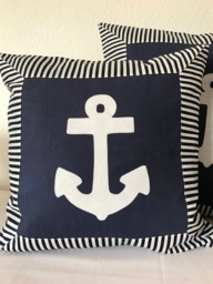 1X Country House Style Maritime Cushion Coverpillow Coveranchor 40 X cm - thumbnail 1