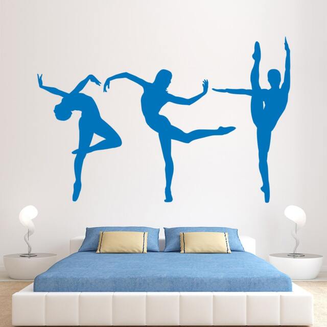 Ballet Wall Decal Ballerinas Vinyl Art Sticker Girl Kids Room Sport Gym Nursery Dance Studio Removable Window Mural Home Decor Ar286 - image 1