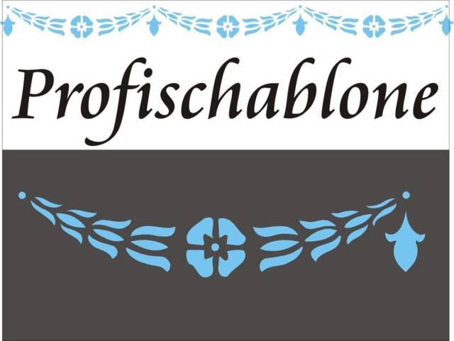 Cord Flowers - Wall Stencil, Painting Border, Stippling Tendril Frieze, Stencil Cord Decoration