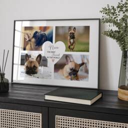 Personalised Framed Pet Photo Print, Dog Owner, Portrait, Memory Gift, Present For Lover, Poster - thumbnail 2