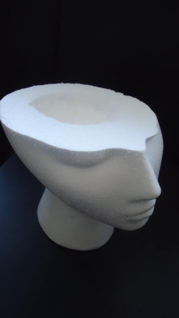 Female Head Planter, Trick R Treat Candy Bowl Halloween Prop/Decor Made in Usa - image 1