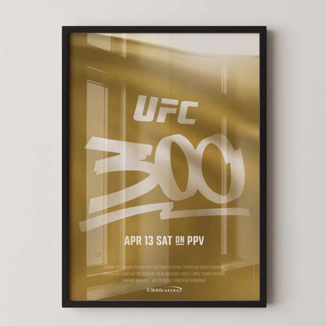 Ufc 300 Poster - Iconic Main Card Matchups Premium Mma Wall Art - image 1