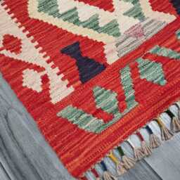 Heritage Runner Rug, Handmade Artisan Afghan Turkish Scandinavian Navajo Bohemian Flatweave Wool Multicolour Kilim Rug 294x62 cm - thumbnail 2