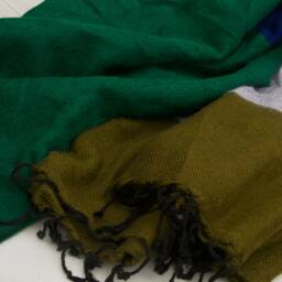 Handmade Yak Wool Blanket Striped Meditation Shawl, Nepal - thumbnail 4