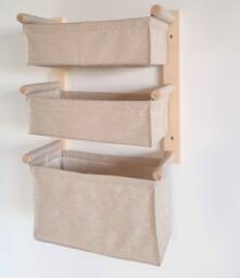 Organizer/Playroom Toys Organizer/Waterproof Storage Basket/Polyester Pocket/Book Shelf/Hanging Storage/Bathroom Shelf/Diapers Organizer - thumbnail 1