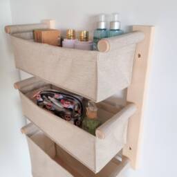 Organizer/Playroom Toys Organizer/Waterproof Storage Basket/Polyester Pocket/Book Shelf/Hanging Storage/Bathroom Shelf/Diapers Organizer - thumbnail 2