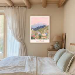 Scotland Travel Art Print, Mountains Landscape Wall Art, Vintage Poster, Wall Art - thumbnail 2