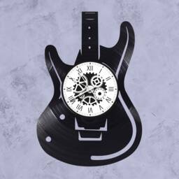 Guitar Theme 33 Rpm Vinyl Record Clock - thumbnail 1