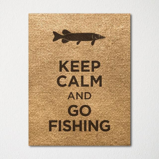Keep Calm & Go Fishing - Fine Art Print Choice Of Color Purchase 3 Receive 1 Free - image 1