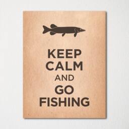 Keep Calm & Go Fishing - Fine Art Print Choice Of Color Purchase 3 Receive 1 Free - thumbnail 2