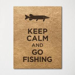 Keep Calm & Go Fishing - Fine Art Print Choice Of Color Purchase 3 Receive 1 Free - thumbnail 1