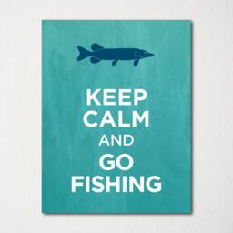 Keep Calm & Go Fishing - Fine Art Print Choice Of Color Purchase 3 Receive 1 Free - thumbnail 3