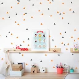Mini Triangle Wall Decals Modern Kids Room Decor - Set Of 200 - thumbnail 2