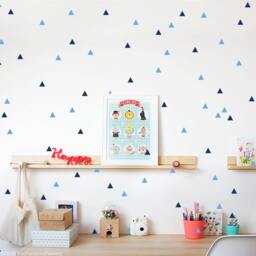 Mini Triangle Wall Decals Modern Kids Room Decor - Set Of 200 - thumbnail 3