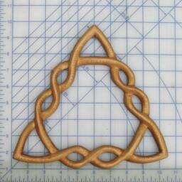 Braided Triquetra Celtic Trinity Knot Wood Carving Wiccan Goddess Irish Home Decor Holy Christian Wall Hanging - thumbnail 4