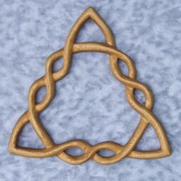 Braided Triquetra Celtic Trinity Knot Wood Carving Wiccan Goddess Irish Home Decor Holy Christian Wall Hanging - thumbnail 2