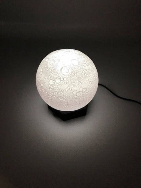 3D Printed Moon Lamp - Tabletop Led Night Light For A Dreamy Atmosphere - image 1