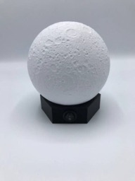 3D Printed Moon Lamp - Tabletop Led Night Light For A Dreamy Atmosphere - thumbnail 2