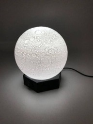 3D Printed Moon Lamp - Tabletop Led Night Light For A Dreamy Atmosphere - thumbnail 4