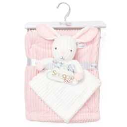Personalised Embroidered Blanket + Rabbit Comforter Gift Set - Baby Girl Boy I Shower Newborn Coming Home Baby's 1st Gift - thumbnail 2