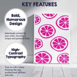 Bold Pink Citrus Slice Minimal Repeat Pattern Canvas Wall Art Print Decor Picture Ready To Hang - thumbnail 2