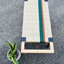 Mid-Century Modern Style Bench Mudroom/Entryway Hand Woven End Of Bed Stool Custom Made Handmade & Built To Order - thumbnail 3