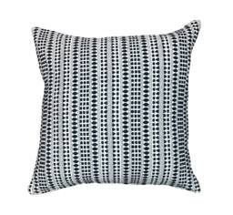 Black & White Boho Pillow Cover, Handwoven Tribal Throw - thumbnail 1