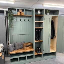 F & Ball Painted Storage Furniture Handmade Sustainable Mud & Boot Rooms/Hallways /Cloakrooms Solid Pine Kent Showroom - thumbnail 2