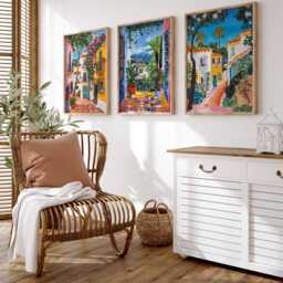 Set Of 3 Marbella Travel Posters, Spain Wall Art Prints, Coastal Decor, Modern Print, Mediterranean Poster, Beach City Gift - thumbnail 3
